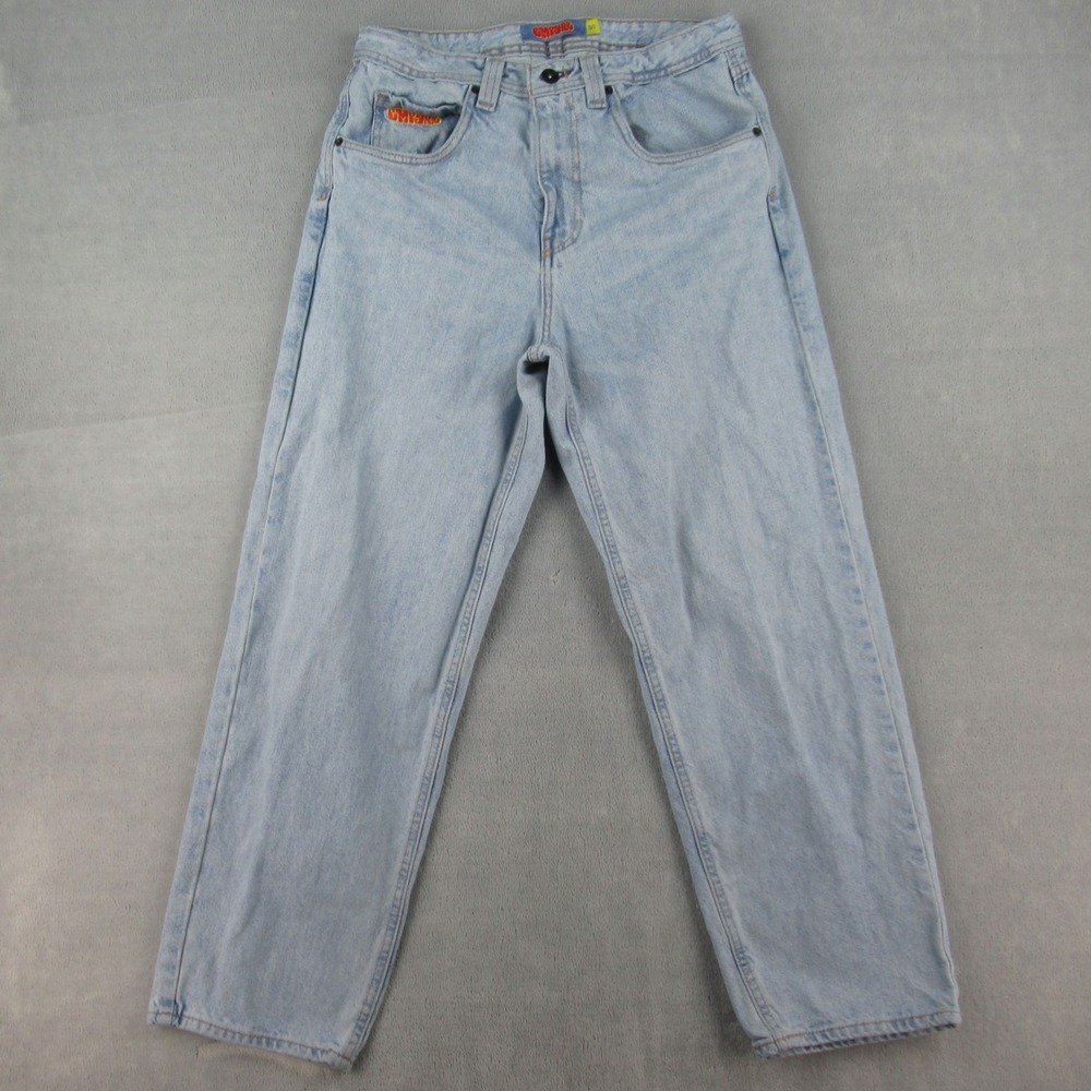 Empyre Mens Loose Fit Light Wash Denim Jeans Blue 30 ZU1300 448105